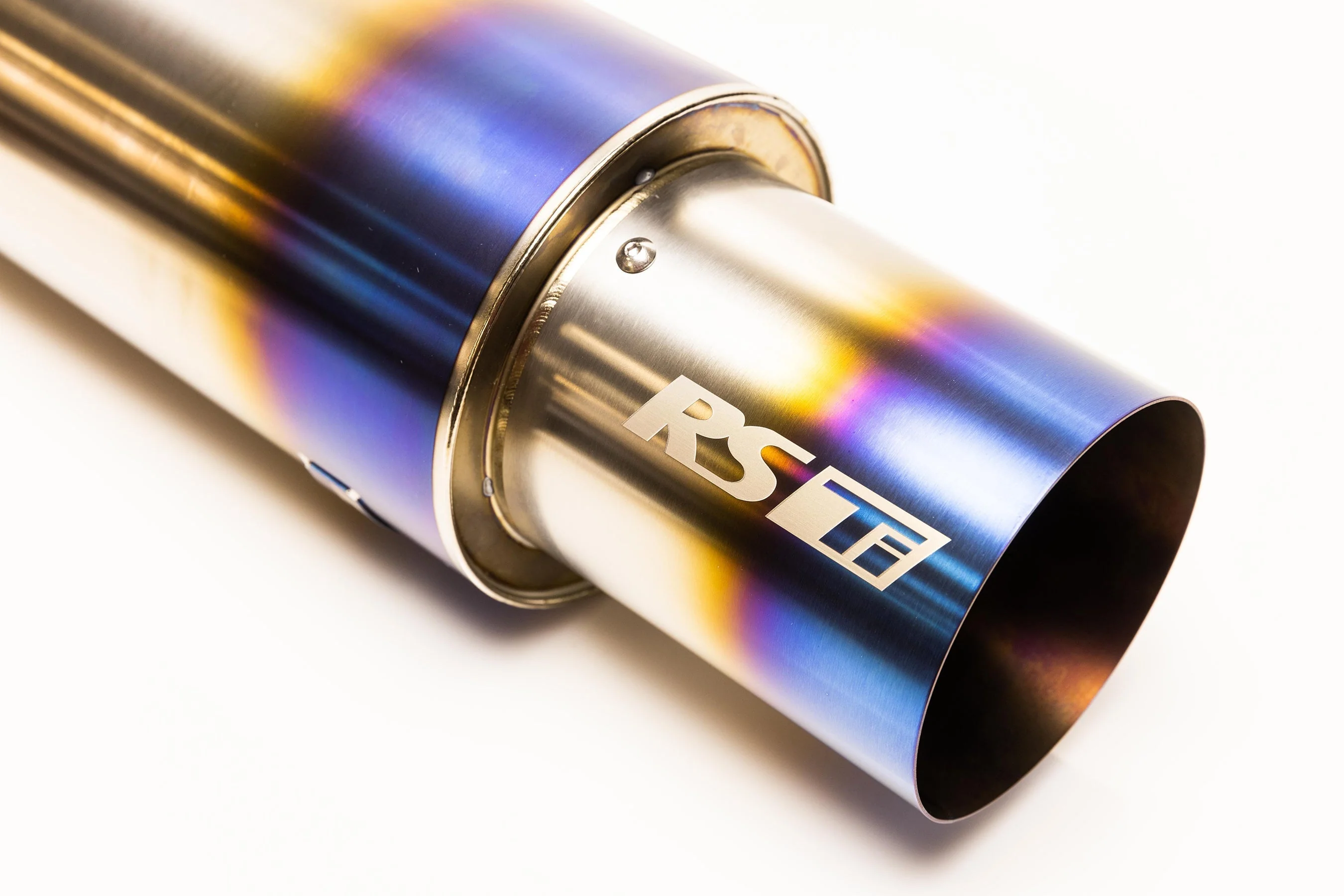 Universal RS-Ti Round Titanium Muffler(s) and Tip with V-Band - Image 5