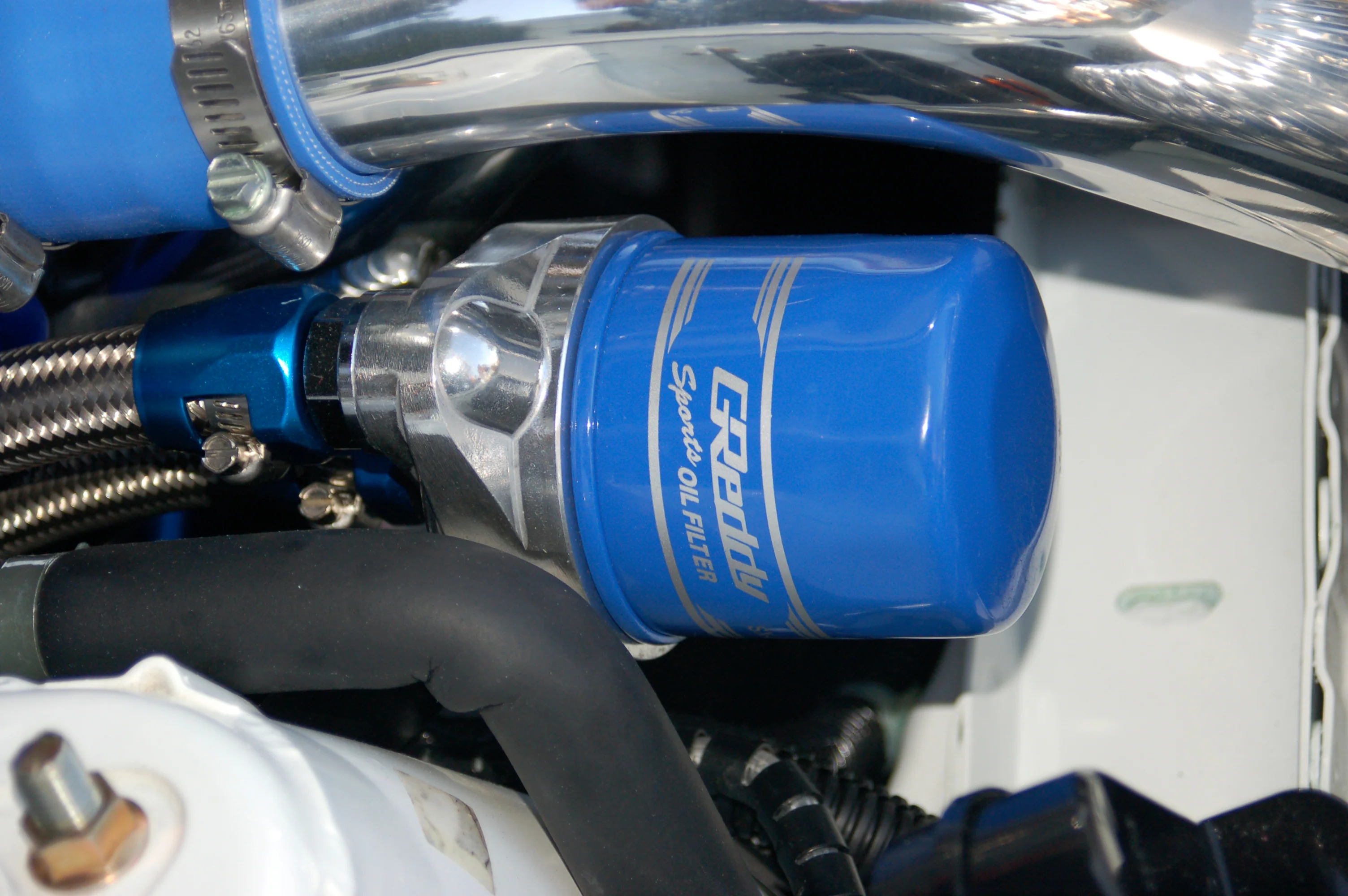 GReddy Oil Filter Relocation Block Adapter Type-G (AN) - for Remote Filter - Image 3