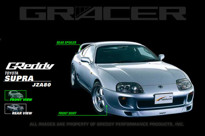 Toyota Supra (JZA80)  GReddy GRacer Aero Lip Spoiler / Wing - Image 3