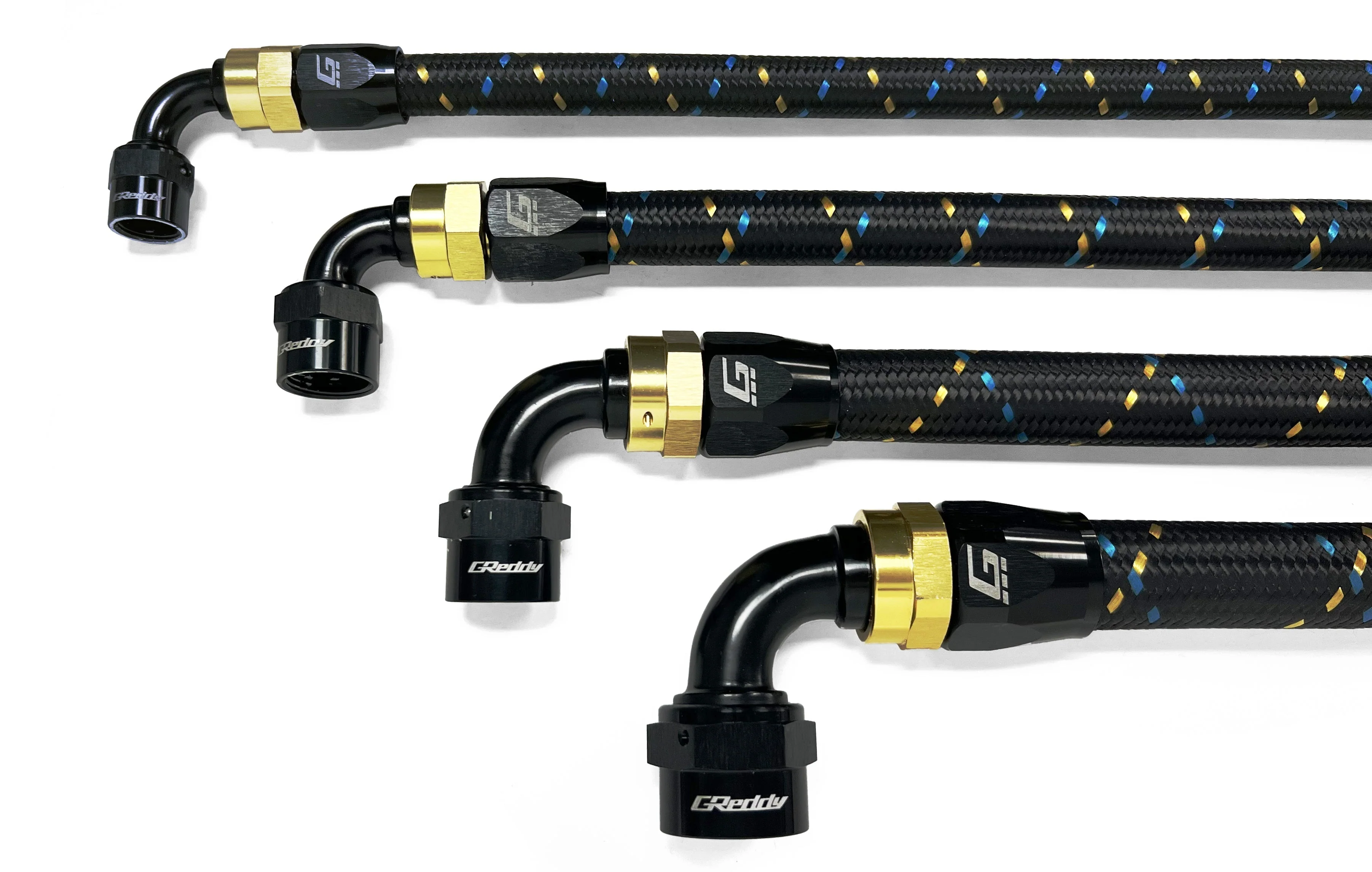 GREDDY 120 DEG. AN HOSE END(s) - BLACK/GOLD - (12800412 12800612 12800812 12801012 12801212 12801612 ) - Image 7