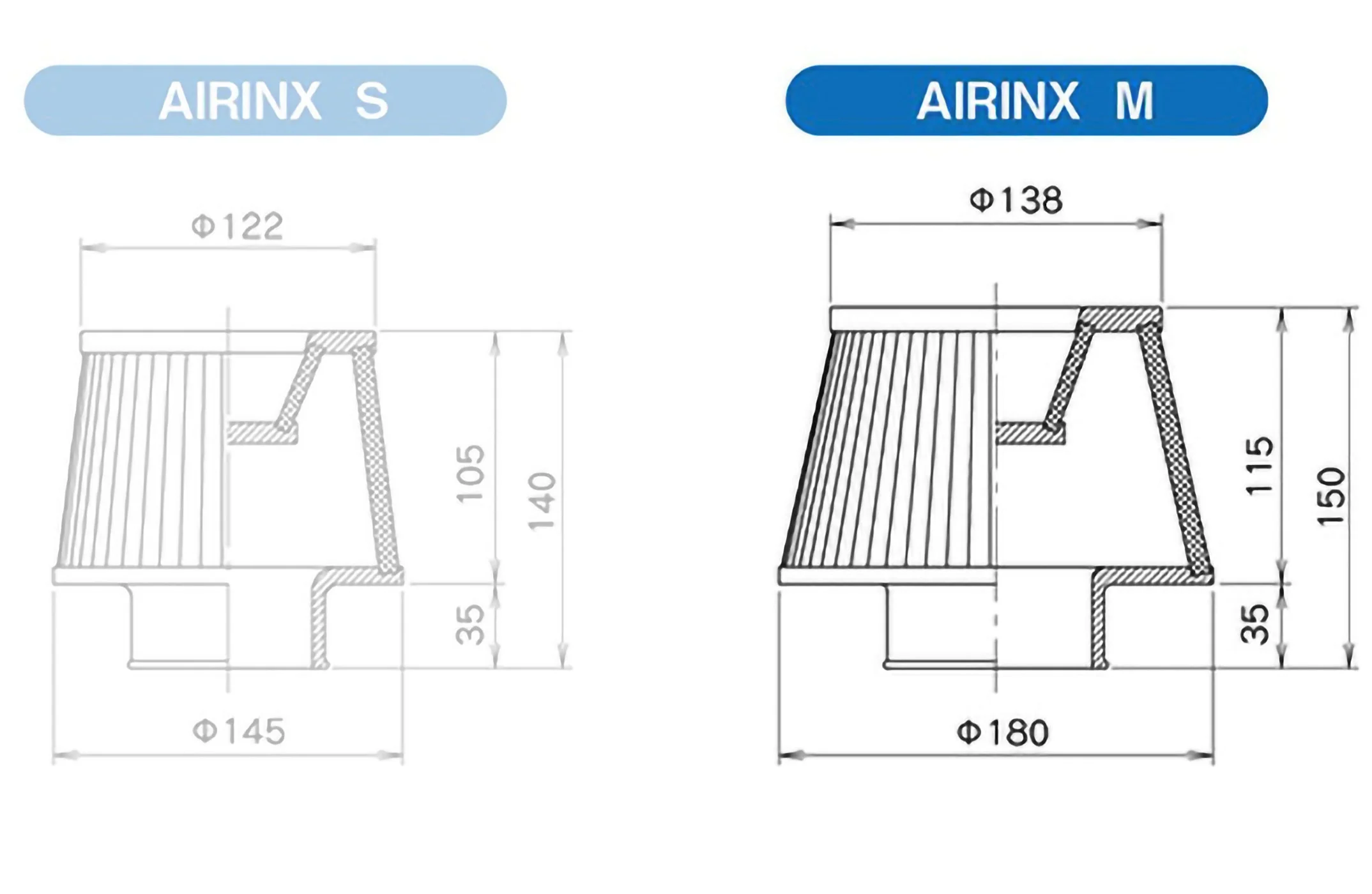 80MM DIA GREDDY AIRINX M UNIVERSAL - (12500632) - Image 4