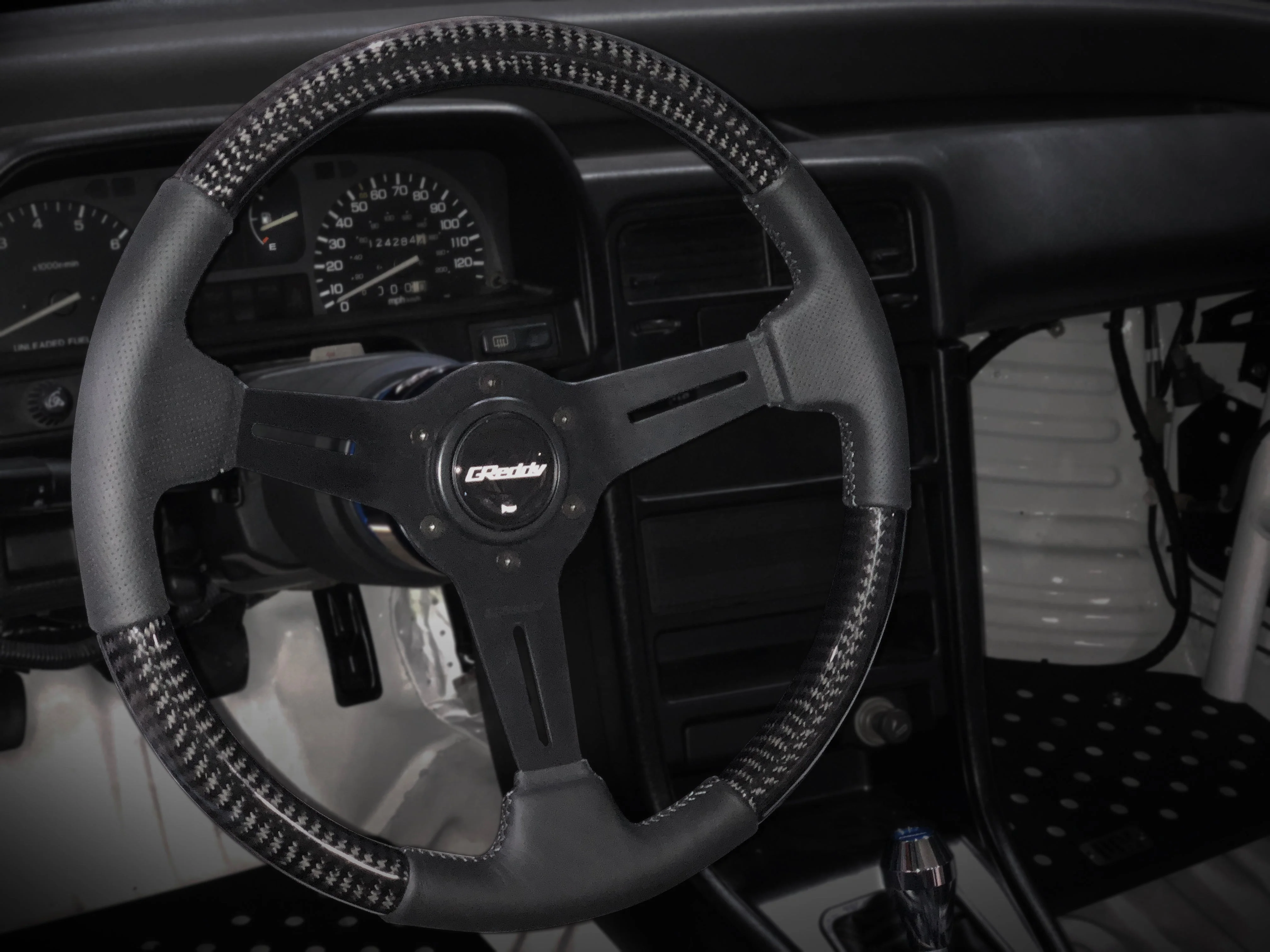 GREDDY SPORT STEERING WHEEL - CARBON LEATHER MED DISH - (16600007) - Image 6