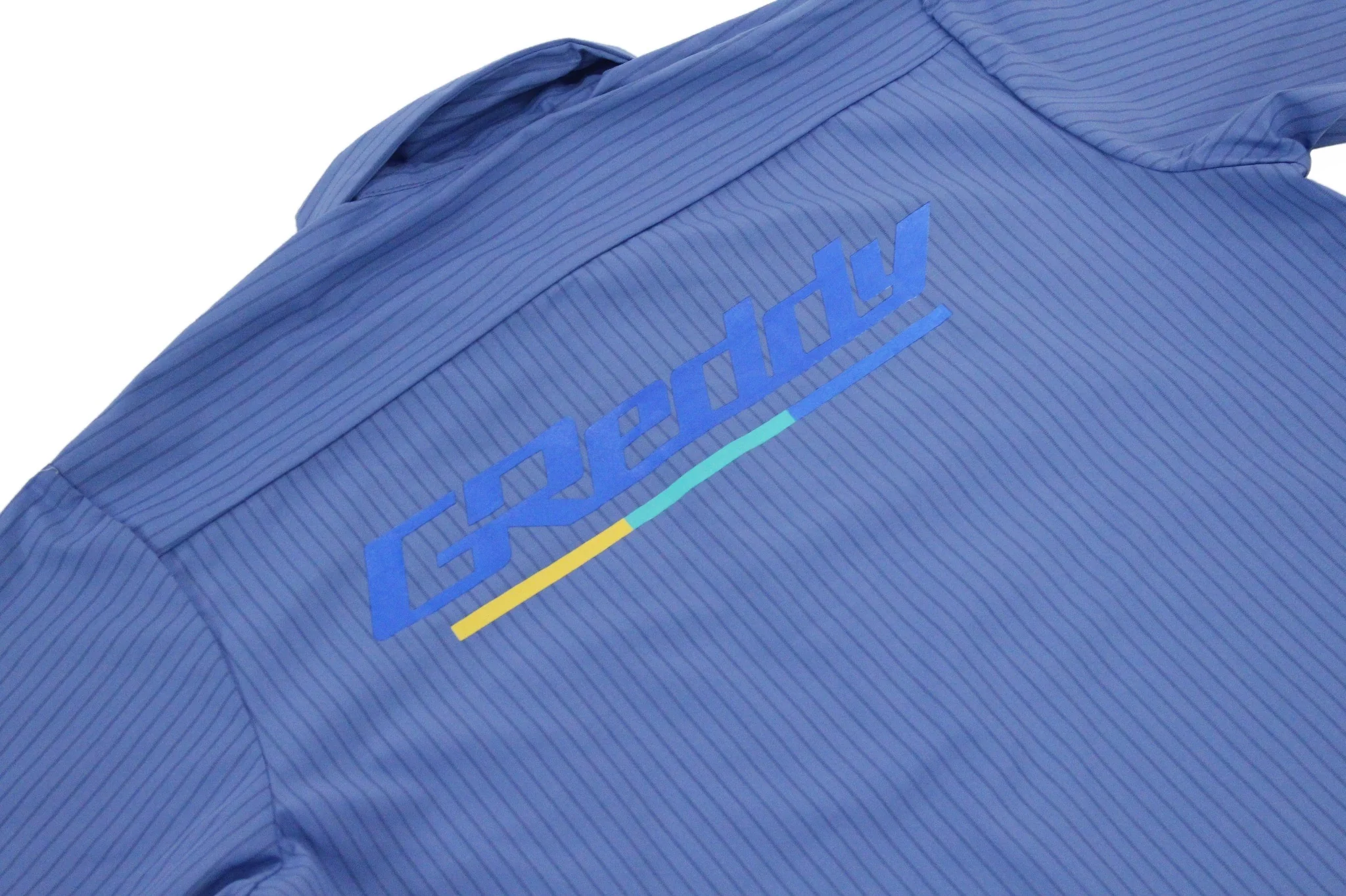 GReddy Mechanic's Button-up Work Shirt(s) V3 - Blue/Blue Stripe - Image 4