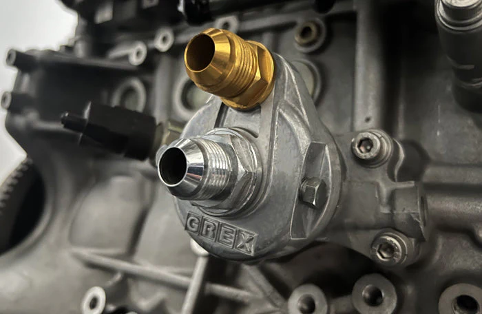 TYPE-B OIL BLOCK ADAPTER, ENG: 3/4-16UNF, 62MM O-RING, 10AN - (12401111) - Image 2