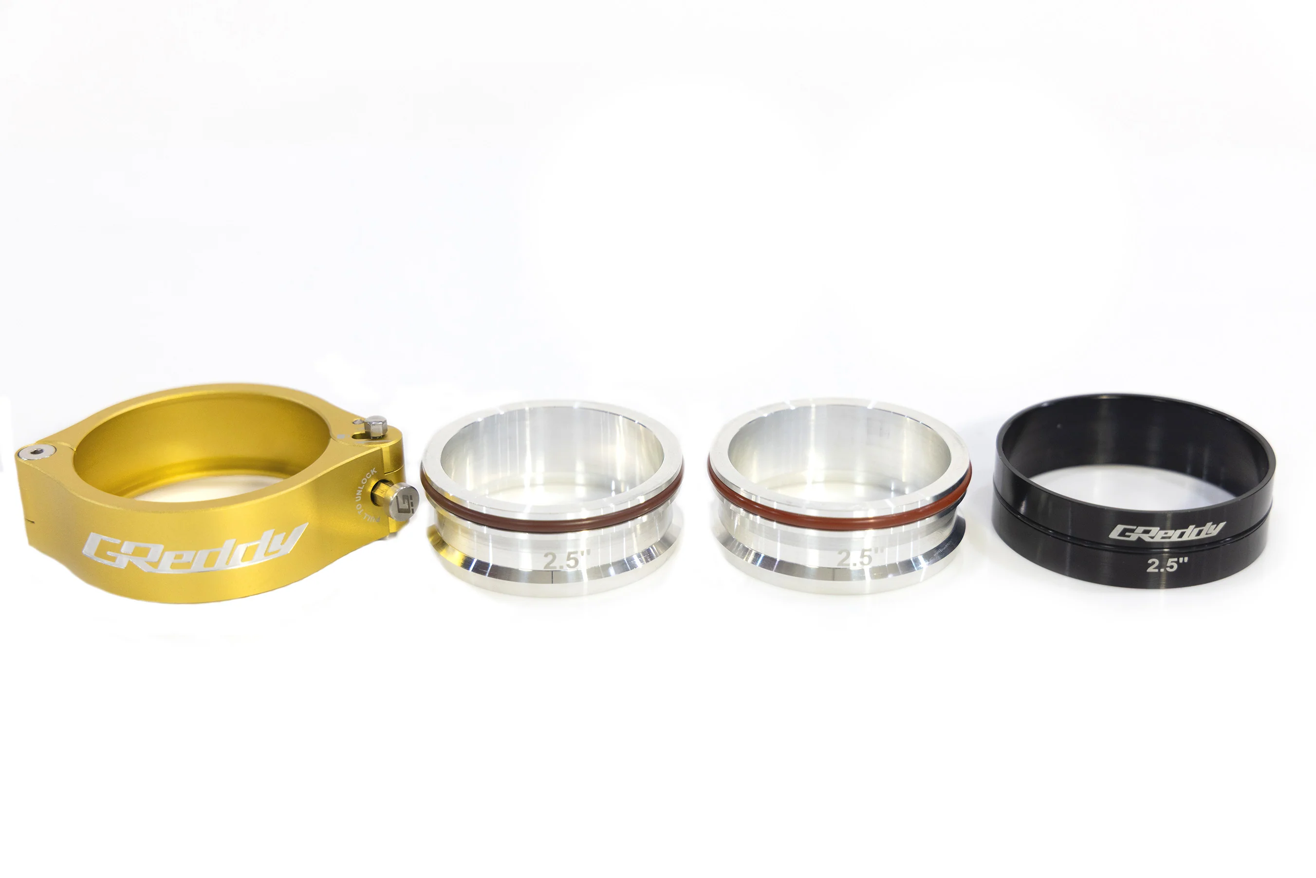 GREDDY 80mm BOOST TUBE CLAMP WITH WELD-ON RINGS (GOLD) - (22420315) - Image 7