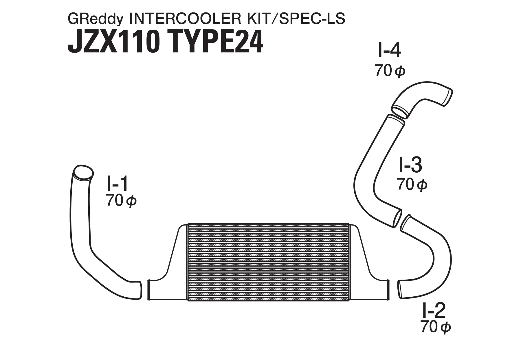 GREDDY INTERCOOLER KIT SPEC-LS T-24 JZX110 - (12010462) - Image 4