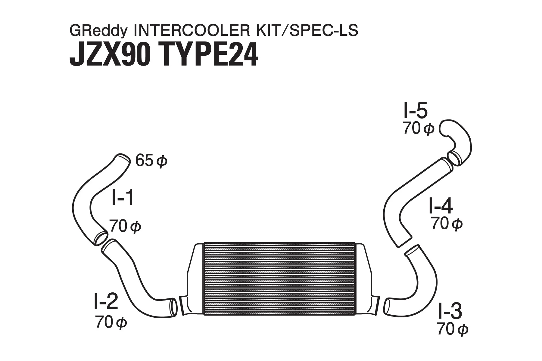 GREDDY INTERCOOLER KIT T-24F JZX90 - (12010209) - Image 2